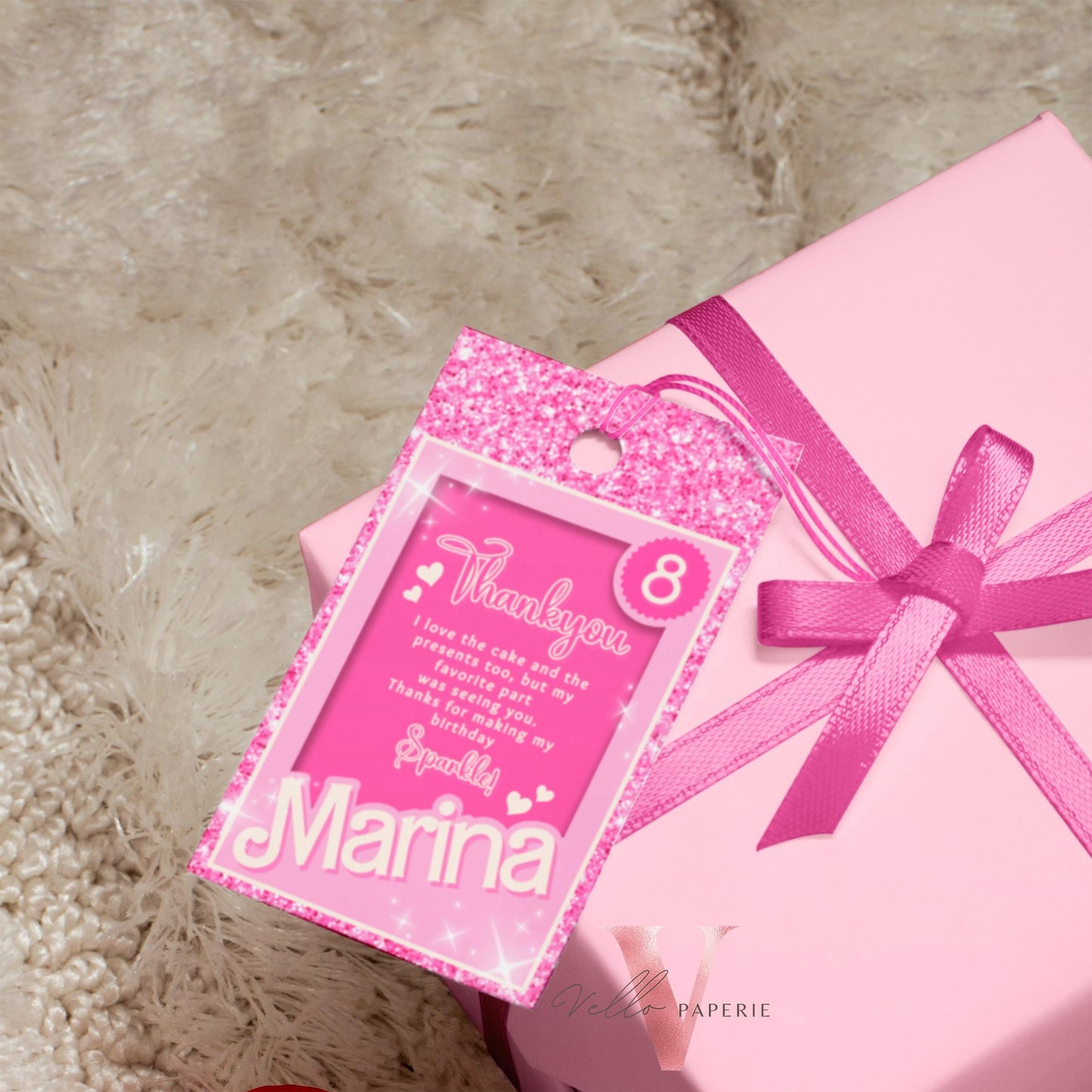 Editable Pink Sparkle Fashion Doll Birthday Invitation, Pink Doll Glitter Come On Lets Go Pink Party Invite Instant Template