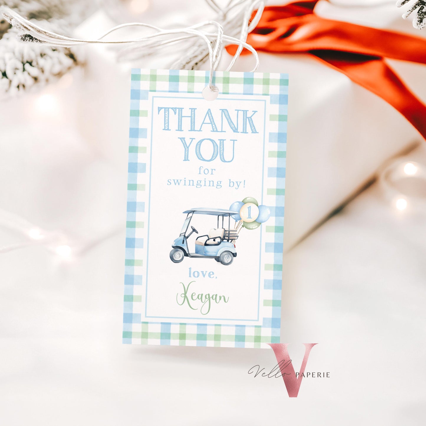 Editable Hole In One Birthday or Baby Shower Bundle | Lets Par-tee Golf ANY AGE Party Decor | Golfing Masters Blue Favors, Invite BGB01