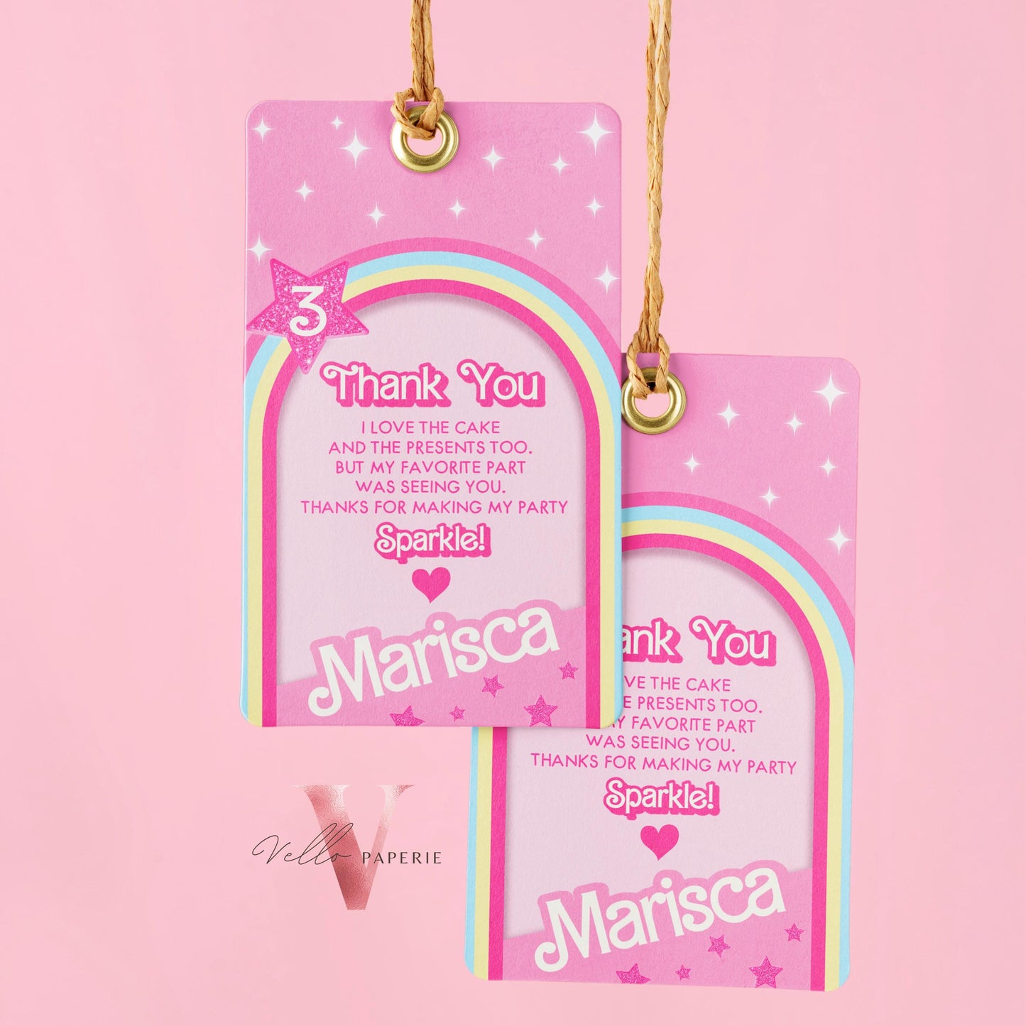 Pink Rainbow Fashion Doll Box Photo Birthday Invitation, Editable Selfie Rainbow Glam Pink Doll Party Invite Instant Template
