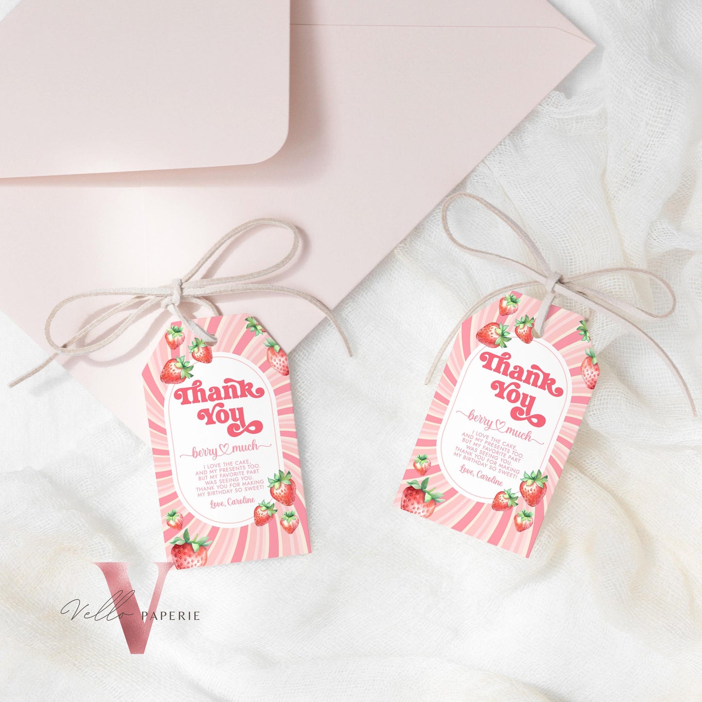 STRAWBERRY First Birthday Invitation Girl | Berry First Birthday Party Invite | Summer Girl Editable Template | Pink First Birthday Invite