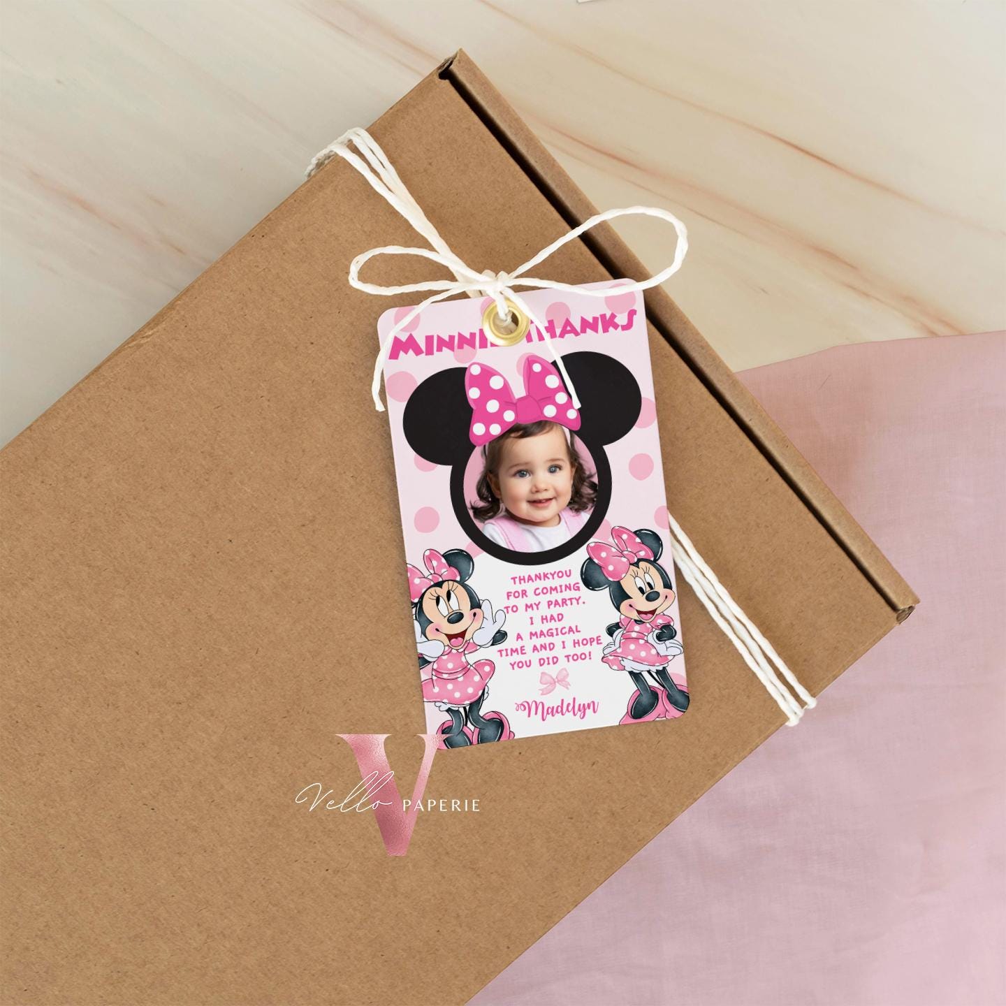 Photo Oh TWOdles Minnie Mouse Birthday Invitation | Cute Light Pink Polka Dot Invite | 2 Years Old Girl Second Birthday Instant Template