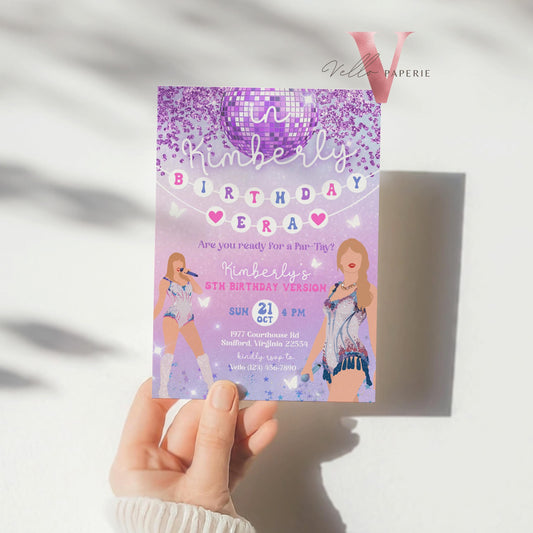 In My Birthday Era Birthday Invitation | Taylor Eras Music Birthday Invite | Swifti Custom Birthday Invite | Eras Tour Bday Version Instant