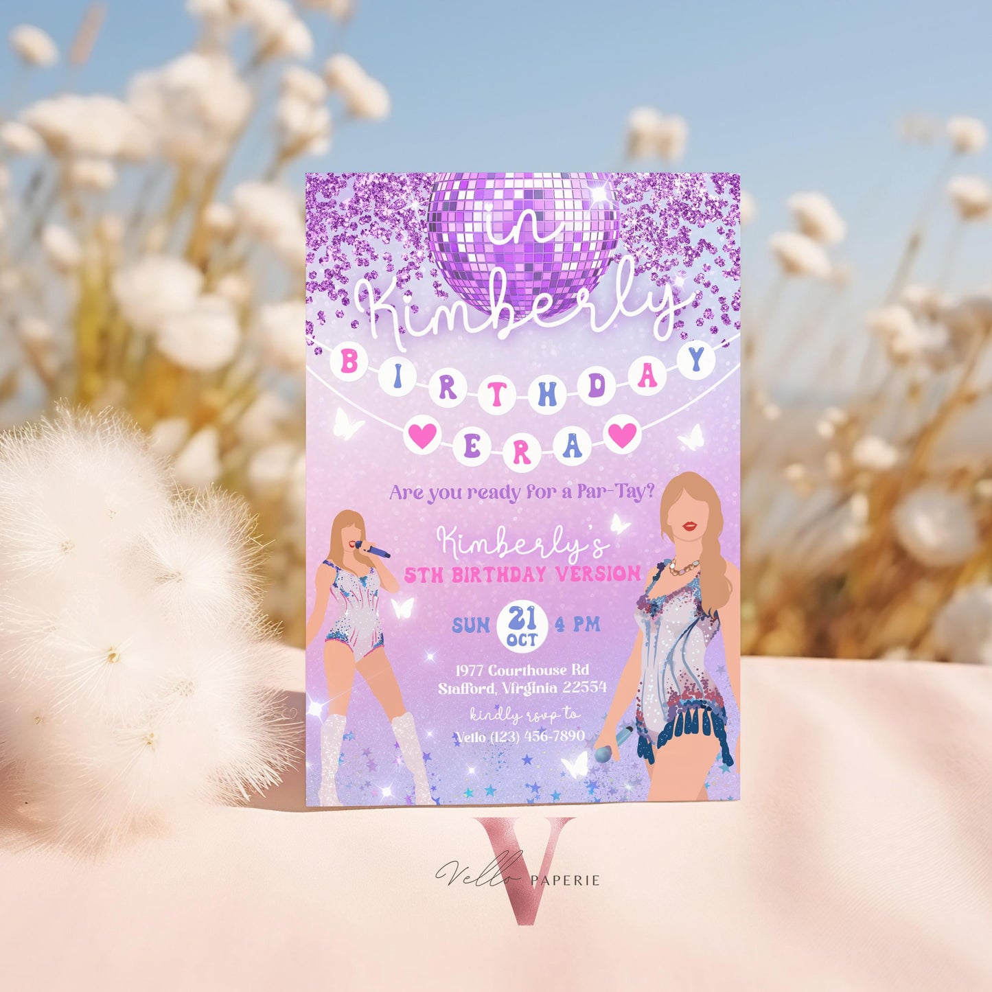 In My Birthday Era Birthday Invitation | Taylor Eras Music Birthday Invite | Swifti Custom Birthday Invite | Eras Tour Bday Version Instant
