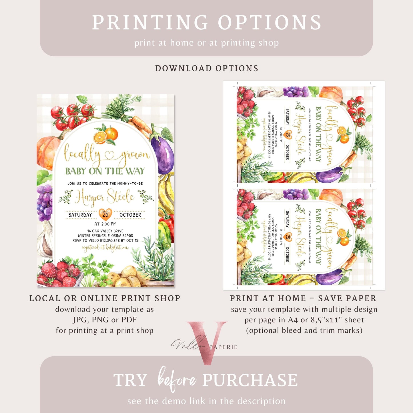 Books for Baby Diaper Raffle Bundle, Farmer's Market Baby Shower Invite | Locally Grown Baby Shower Invitation | Organic Baby Shower Instant