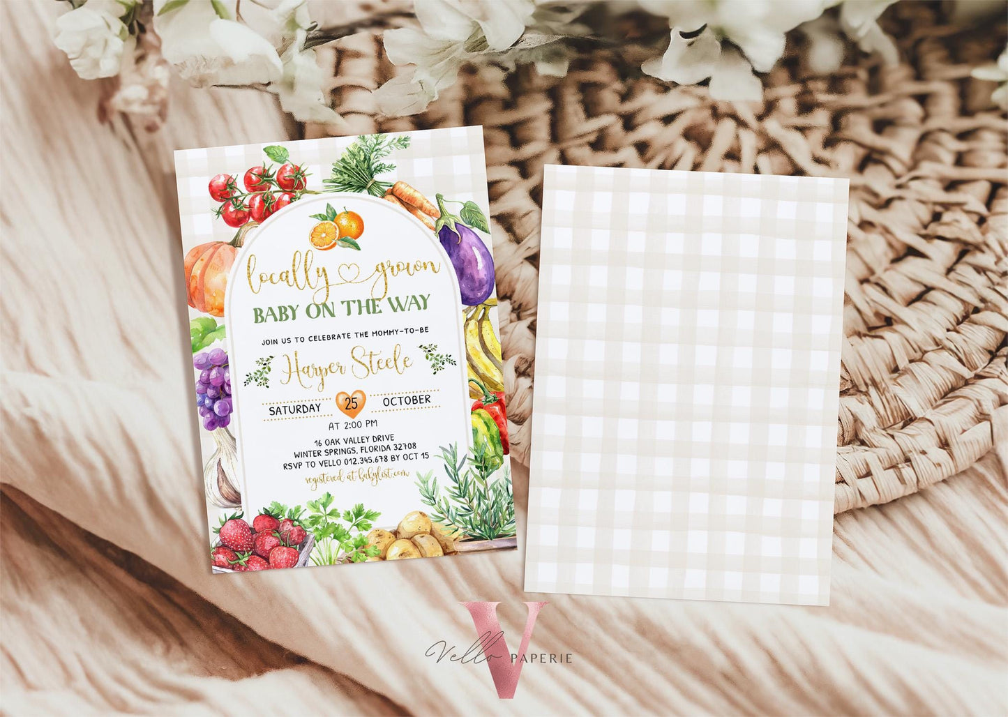Books for Baby Diaper Raffle Bundle, Farmer's Market Baby Shower Invite | Locally Grown Baby Shower Invitation | Organic Baby Shower Instant