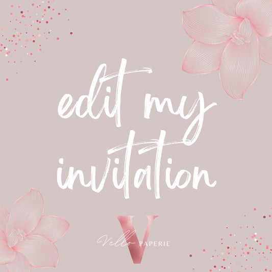 EDITING SERVICE - Edit the invitation / party favors (max 4-5 pages to be edited)