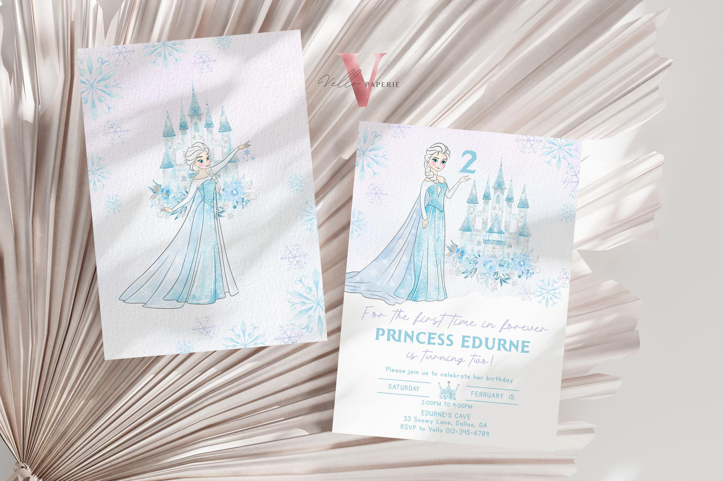 Winter Snow Frozen Invitation | ANY AGE Elsa Birthday Invite | Editable Printable FROZEN For the First Time in Forever Instant Template